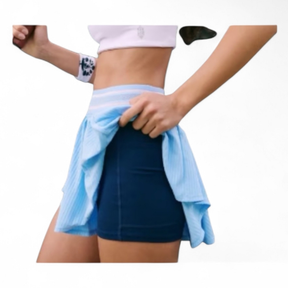 Free People Light Blue Sultry Skort - Picture 3 of 3